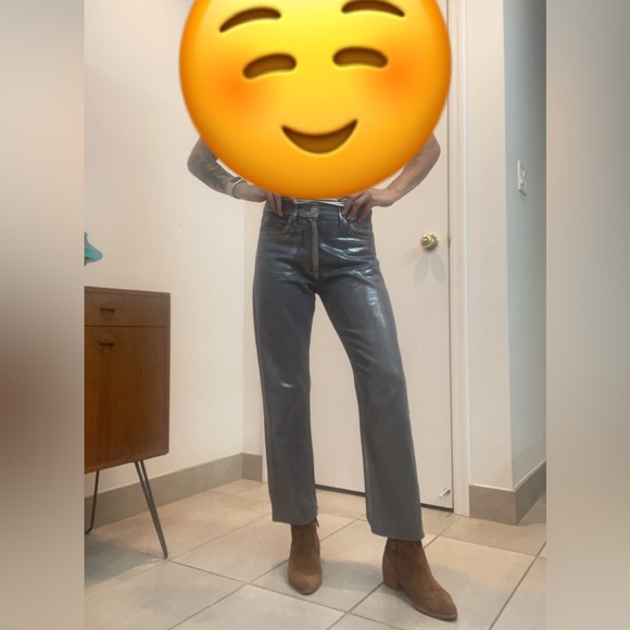 Zara straight silver coated jeans - Picture 4 of 4